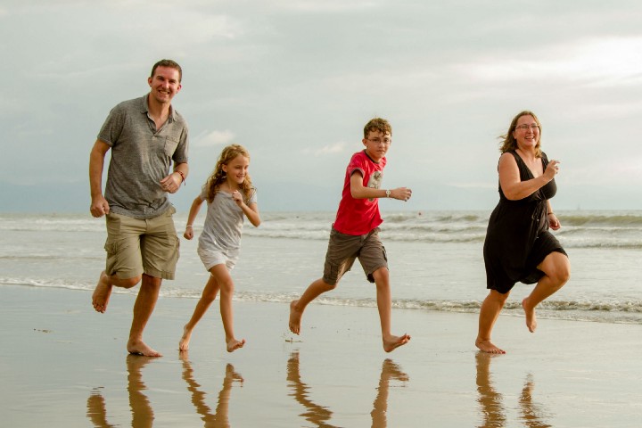 The Kosmans on the beach